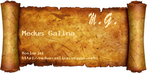 Medus Galina névjegykártya